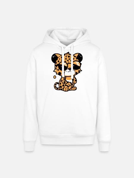 Zoolto the Leopard - Stanley/Stella SOUNDER Unisex Hoodie - white