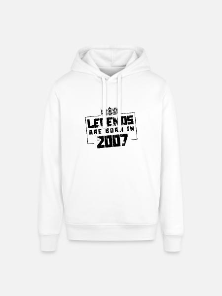 2007 Legends Born in - Stanley/Stella SOUNDER Unisex Hoodie - white