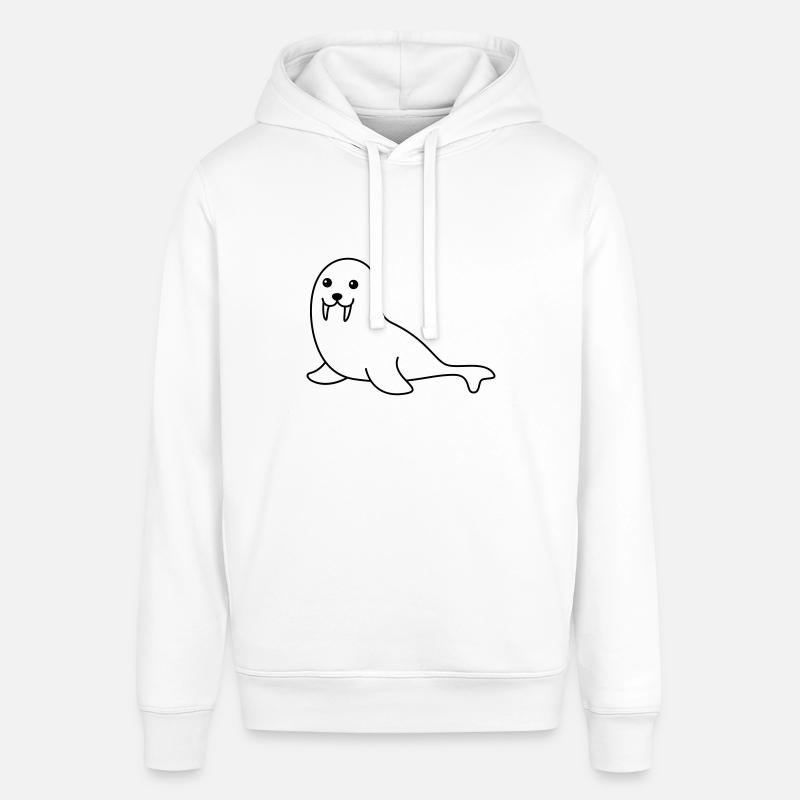 Robbe Tier Comic - Sweat à capuche SOUNDER Stanley/Stella Unisexe - blanc