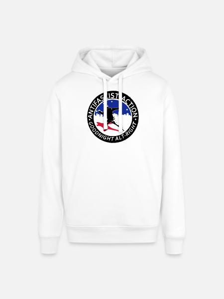 Antifascist Action - Good Night Alt-Right - Stanley/Stella SOUNDER Unisex Hoodie - white