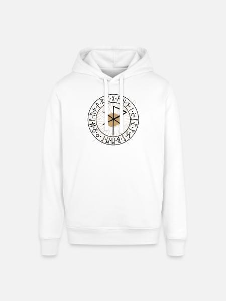 RUNE for kærlighed Runic alfabet Furthark Vikings - Stanley/Stella SOUNDER unisex hoodie - hvid