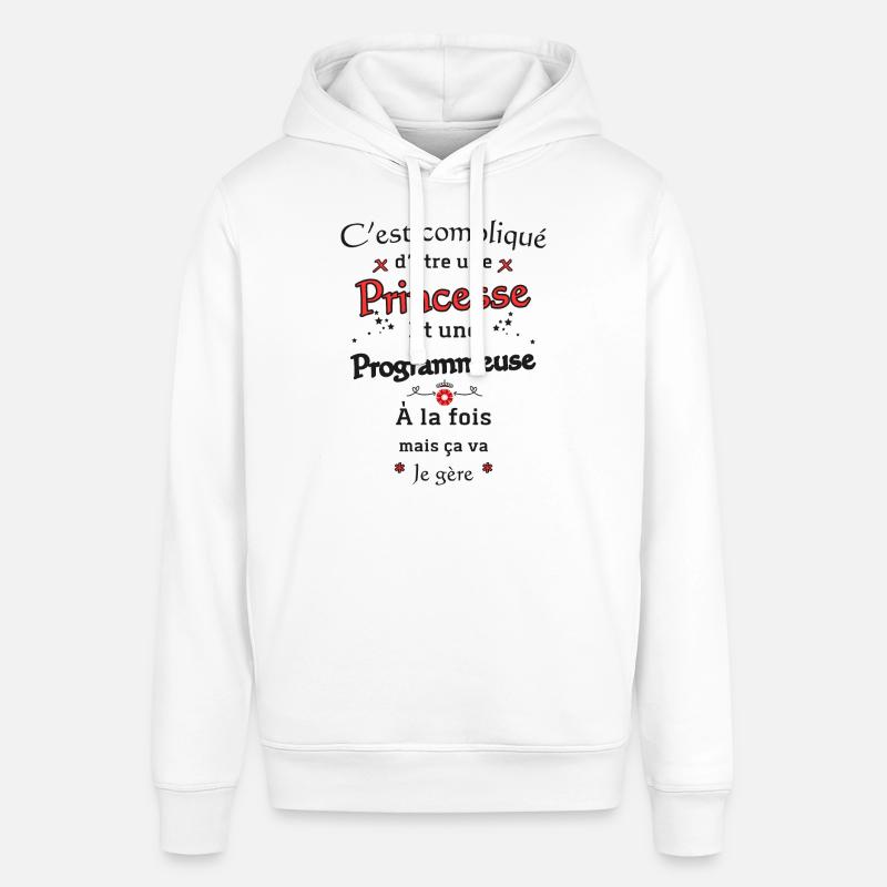 Princesse Programmeuse - Sweat à capuche SOUNDER Stanley/Stella Unisexe - blanc
