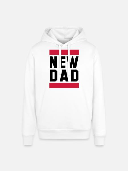 NEW DAD Funny Pregnancy Design - Stanley/Stella SOUNDER Unisex Hoodie - white