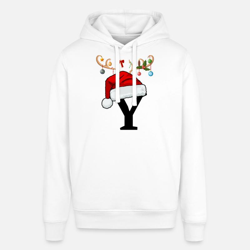Lettre Y bonnet de Noël - Sweat à capuche SOUNDER Stanley/Stella Unisexe - blanc
