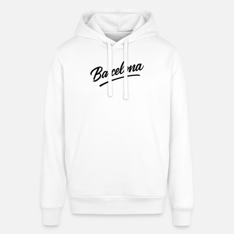 Script Barcelone avec ligne d’arc - Sweat à capuche SOUNDER Stanley/Stella Unisexe - blanc