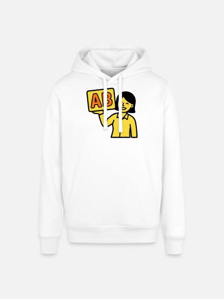 Teacher Elementary School ABC Vector - Stanley/Stella SOUNDER Unisex Hoodie - white