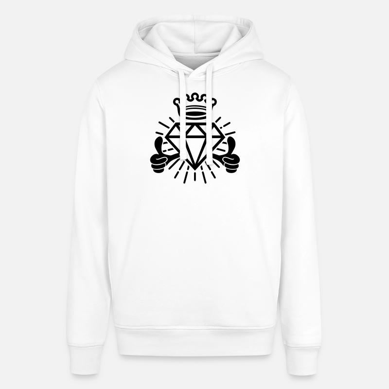 Pouce levé (diamant) - Sweat à capuche SOUNDER Stanley/Stella Unisexe - blanc