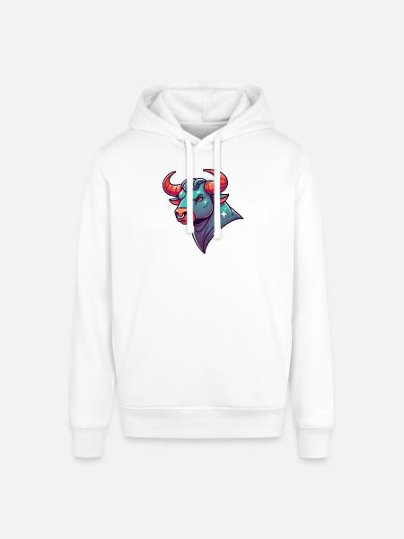 Taurus Cartoon - Stanley/Stella SOUNDER Unisex Hoodie - white