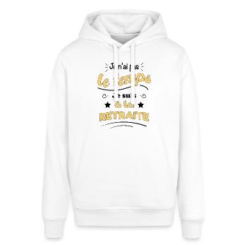 Humour Retraite homme femme - Sweat à capuche SOUNDER Stanley/Stella Unisexe - blanc - Devant - Alina (178cm) & Michal (187cm)