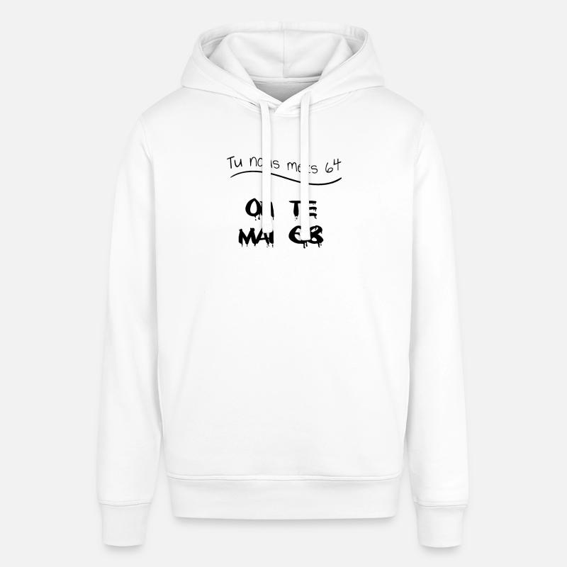 Retraites mai 68 - Sweat à capuche SOUNDER Stanley/Stella Unisexe - blanc
