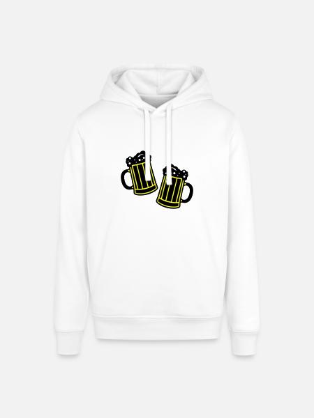Beer Symbol Booze - Stanley/Stella SOUNDER Unisex Hoodie - white