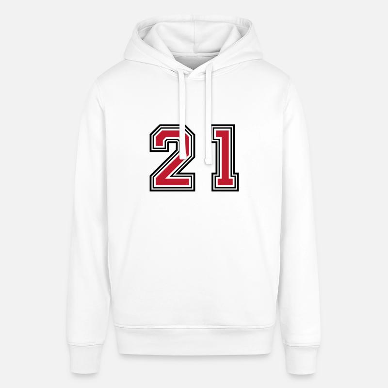 21 Symbole numérique - Sweat à capuche SOUNDER Stanley/Stella Unisexe - blanc