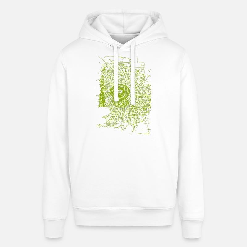 Conception abstraite - Sweat à capuche SOUNDER Stanley/Stella Unisexe - blanc