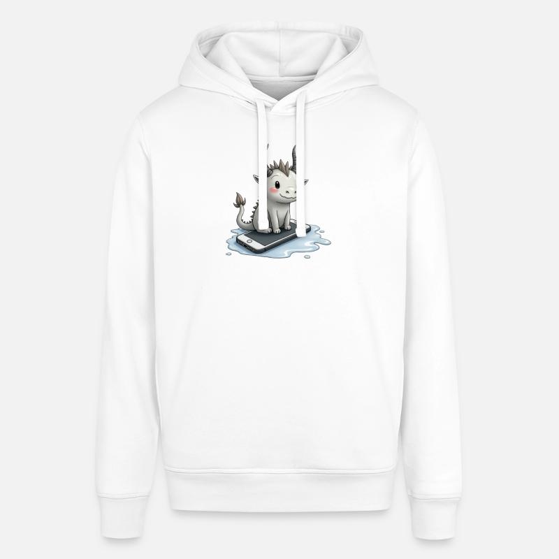 cute mythical creature on iPhone - Stanley/Stella Unisex Hoodie SOUNDER - Weiß