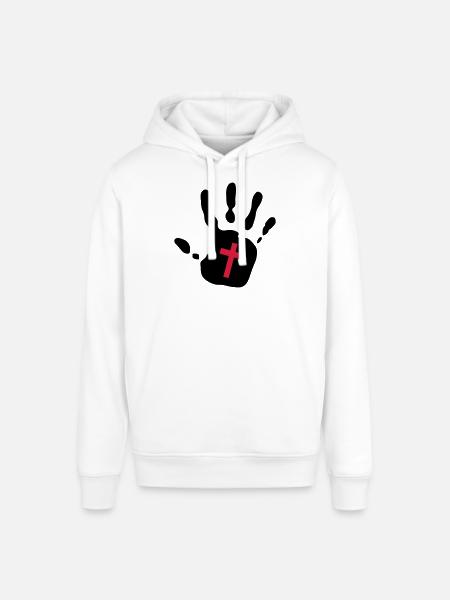 Handabdruck kressesamen 2c - Stanley/Stella Unisex Hoodie SOUNDER - Weiß