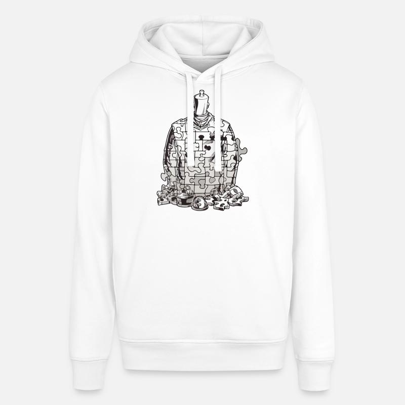 Pull puzzle - Sweat à capuche SOUNDER Stanley/Stella Unisexe - blanc