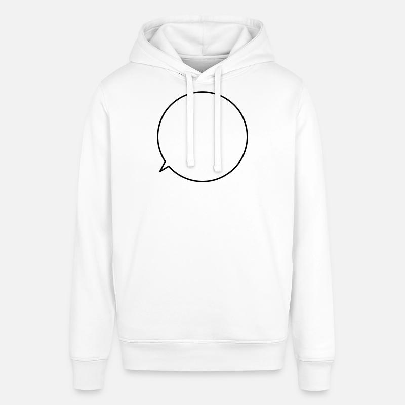 Speech bubble request text customizable - Stanley/Stella SOUNDER Unisex Hoodie - white