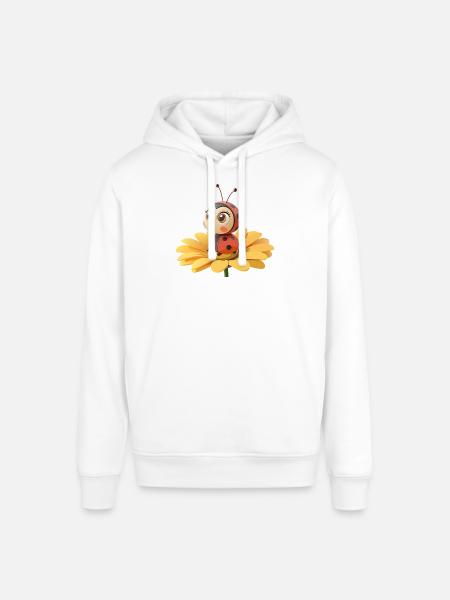 Cute ladybug on a flower - Stanley/Stella SOUNDER Unisex Hoodie - white