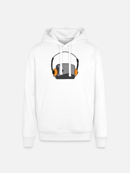 Cool Portable Cassette Audio Player - Stanley/Stella SOUNDER Unisex Hoodie - white
