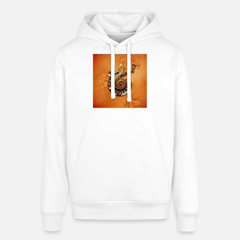 Style musical abstrait avec des fleurs - Sweat à capuche SOUNDER Stanley/Stella Unisexe - blanc