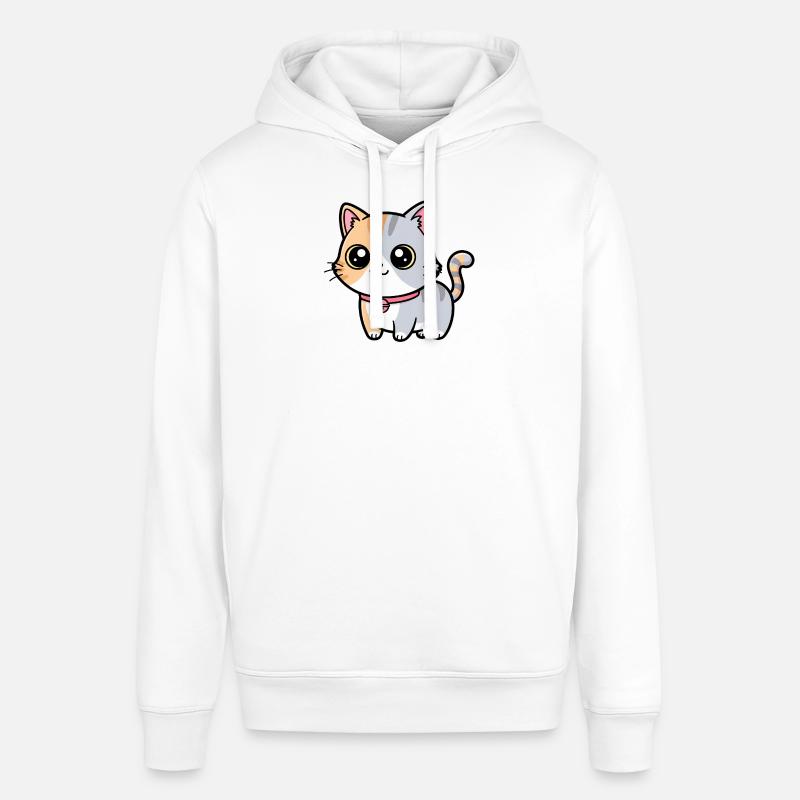 Charme de collier chaton calicot - Sweat à capuche SOUNDER Stanley/Stella Unisexe - blanc