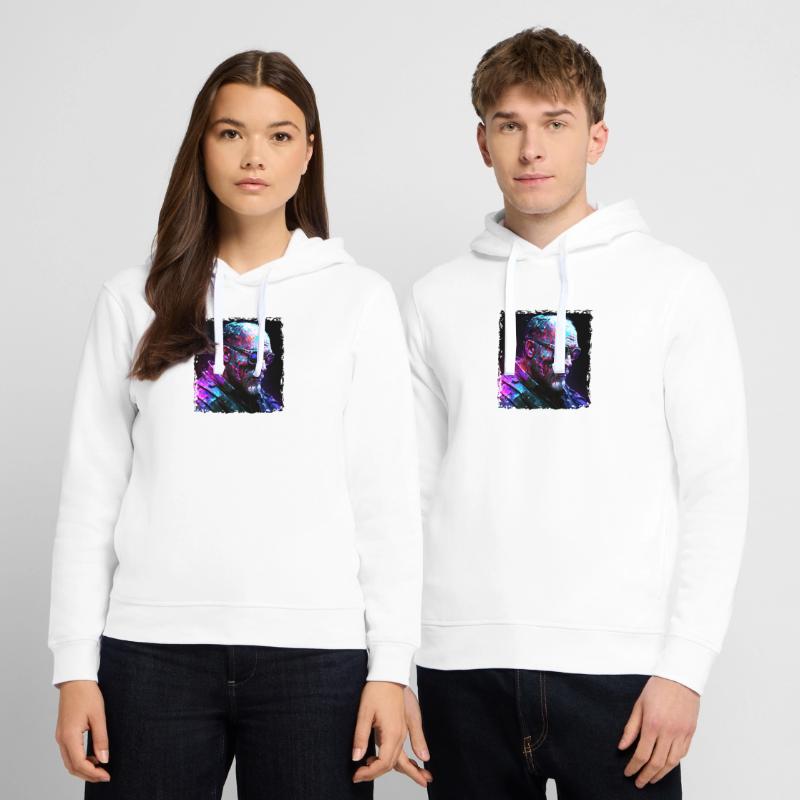 Alter High Tech Cyborg oder Android im Neonlicht Stanley/Stella Unisex Hoodie SOUNDER