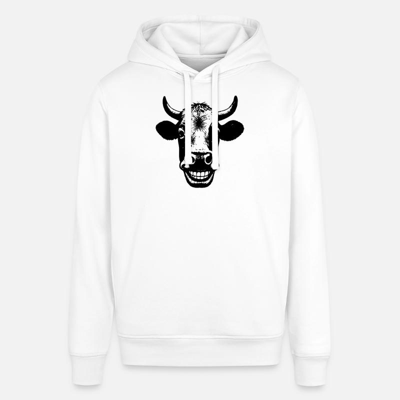 Grinsende Kuh - Stanley/Stella Unisex Hoodie SOUNDER - Weiß