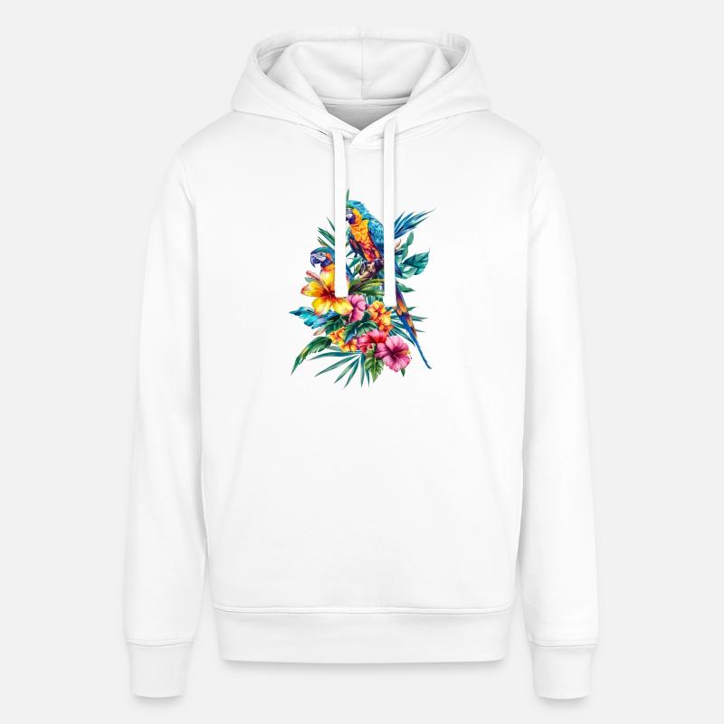 Conception de perroquet - Sweat à capuche SOUNDER Stanley/Stella Unisexe - blanc