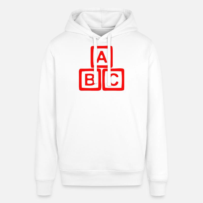 Conception contrastée de bloc ABC - Sweat à capuche SOUNDER Stanley/Stella Unisexe - blanc