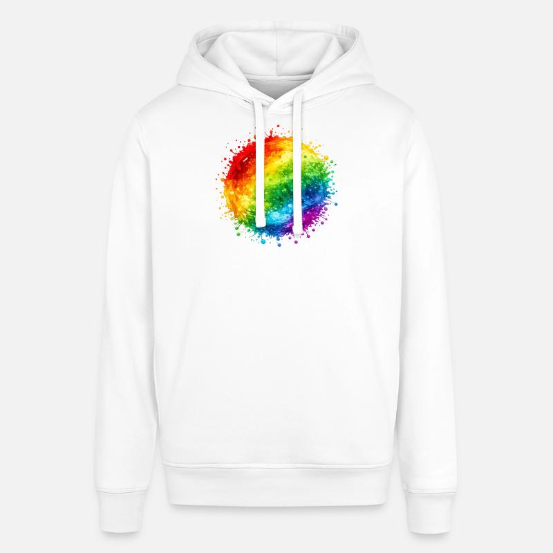 Explosion d’éclaboussures de couleurs arc-en-ciel - Sweat à capuche SOUNDER Stanley/Stella Unisexe - blanc