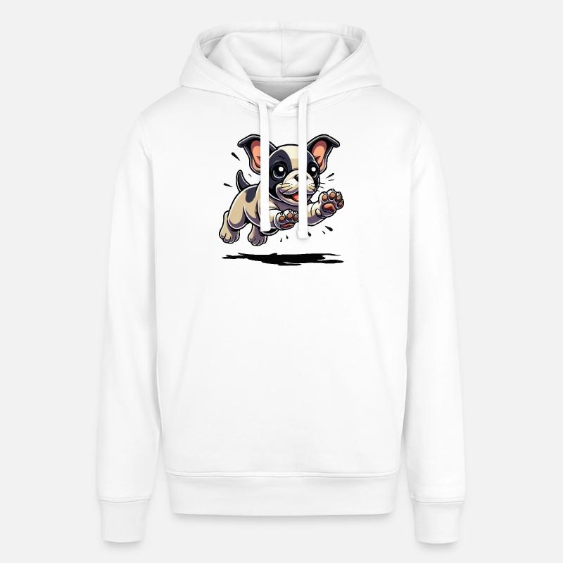Sauts de chiot bouledogue français - Sweat à capuche SOUNDER Stanley/Stella Unisexe - blanc