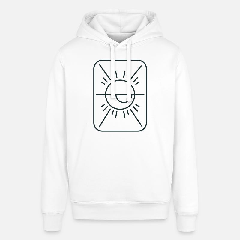 œil de puce géométrique - Sweat à capuche SOUNDER Stanley/Stella Unisexe - blanc