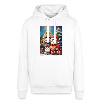 Christmas Cats Family 1.8 - Stanley/Stella SOUNDER Unisex Hoodie - white - Front - Alina (178cm) & Michal (187cm)