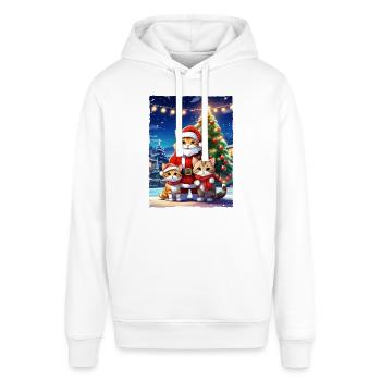 Christmas Cats Family 1.5 - Stanley/Stella SOUNDER Unisex Hoodie - white - Front - Alina (178cm) & Michal (187cm)