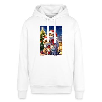 Christmas Cats Family 1.11 - Stanley/Stella SOUNDER Unisex Hoodie - white - Front - Alina (178cm) & Michal (187cm)