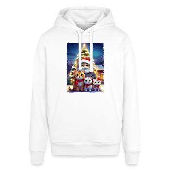 Christmas Cats Family 1.2 - Stanley/Stella SOUNDER Unisex Hoodie - white - Front - Alina (178cm) & Michal (187cm)