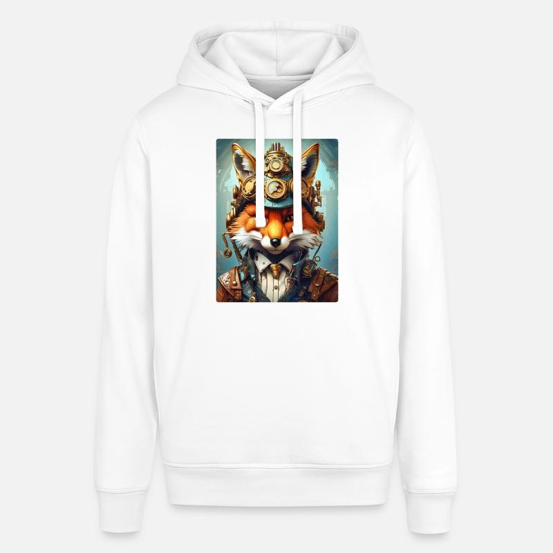 Steampunk Pompier Fox 1.4 - Sweat à capuche SOUNDER Stanley/Stella Unisexe - blanc