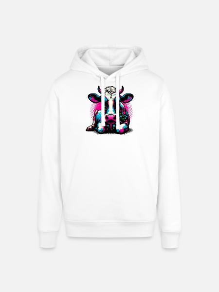 Cow - Stanley/Stella SOUNDER Unisex Hoodie - white