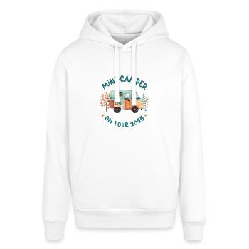 Kind Camper 2025 Camping Urlaub Kinder Wohnwagen - Stanley/Stella Unisex Hoodie SOUNDER - Weiß - Vorne - Alina (178cm) & Michal (187cm)