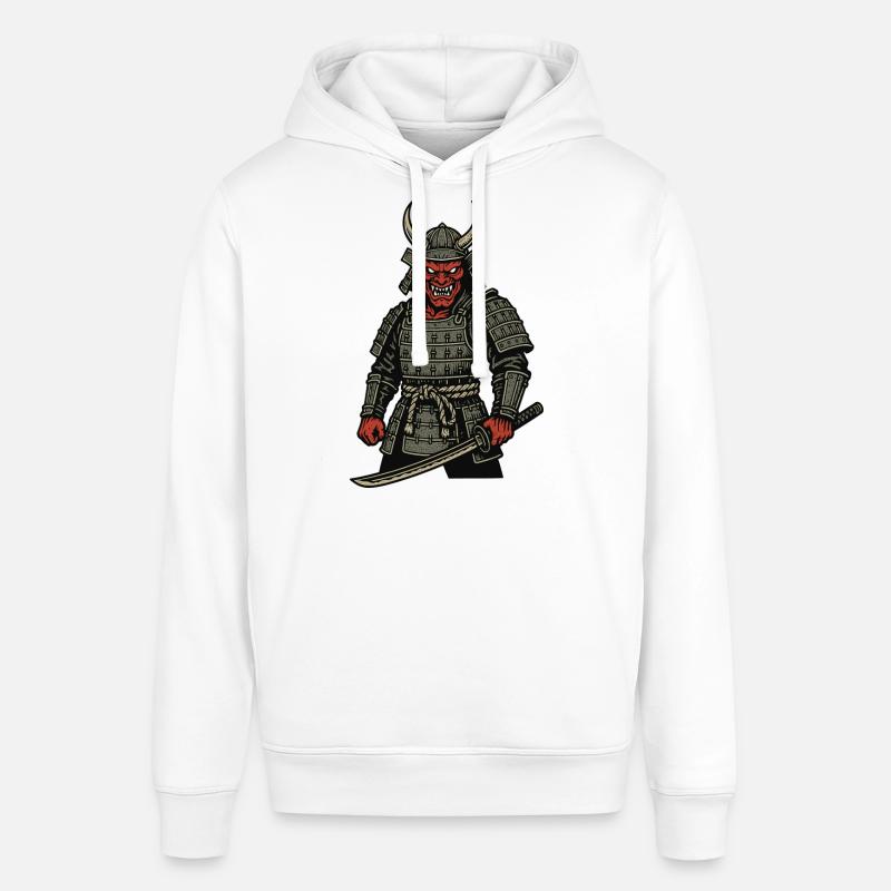 Oni Samurai - Guerrier Démoniaque - Sweat à capuche SOUNDER Stanley/Stella Unisexe - blanc