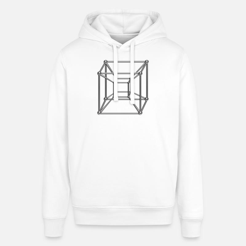 TESSERACT, Hypercube 4D, digital, Symbol - - Sweat à capuche SOUNDER Stanley/Stella Unisexe - blanc