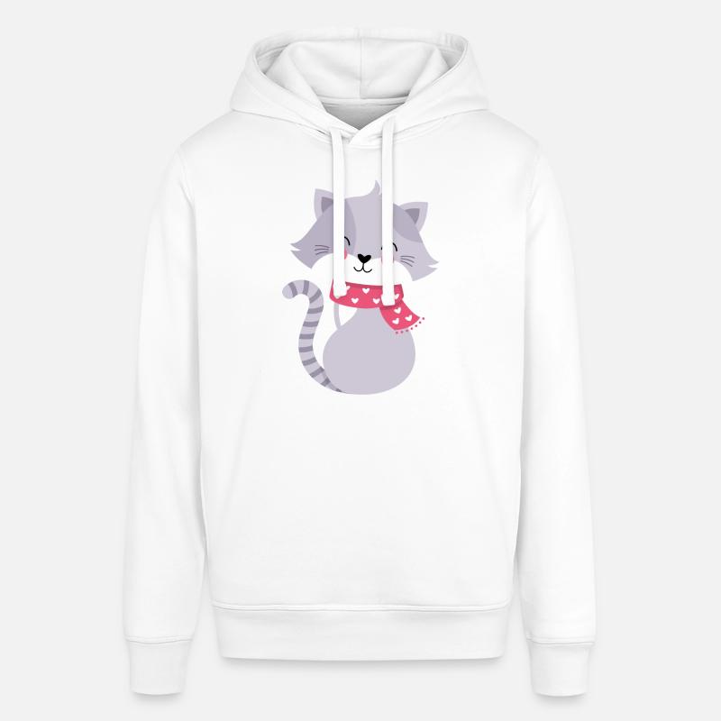 chat mignon - Sweat à capuche SOUNDER Stanley/Stella Unisexe - blanc