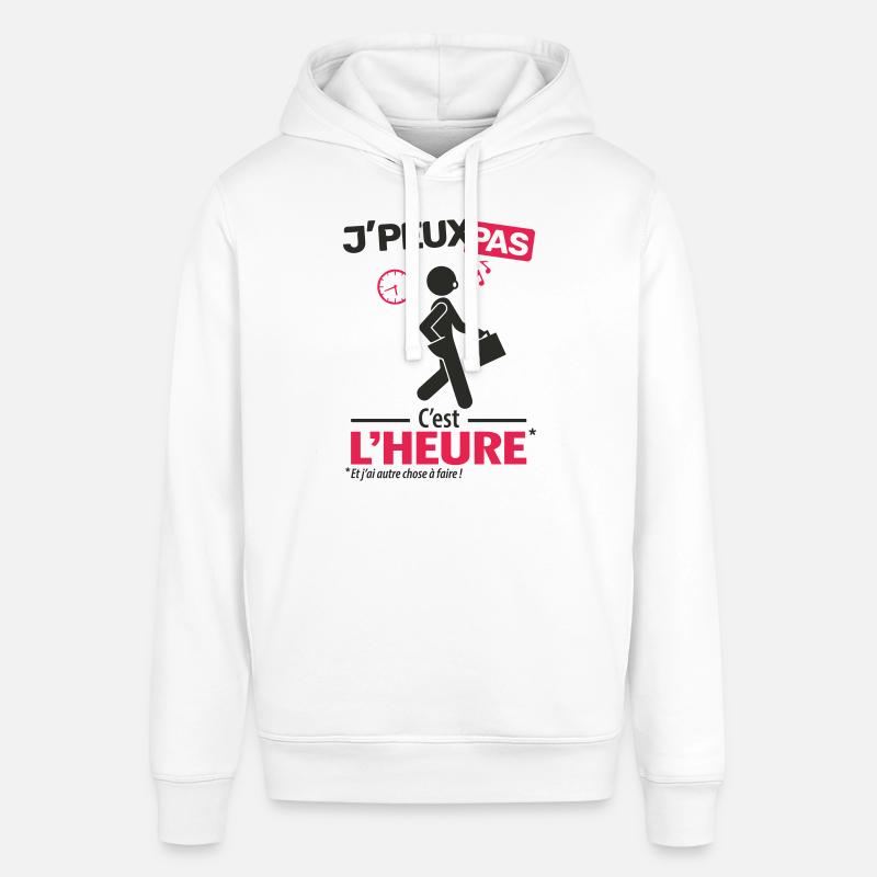 J'peux pas, c'est l'heure - Sweat à capuche SOUNDER Stanley/Stella Unisexe - blanc