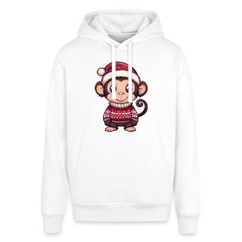 Bande dessinée de Noël Singe - Sweat à capuche SOUNDER Stanley/Stella Unisexe - blanc - Devant - Alina (178cm) & Michal (187cm)