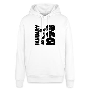 JANUAR 1998 LIMITIERTE AUFLAGE - Stanley/Stella Unisex Hoodie SOUNDER - Weiß - Vorne - Alina (178cm) & Michal (187cm)