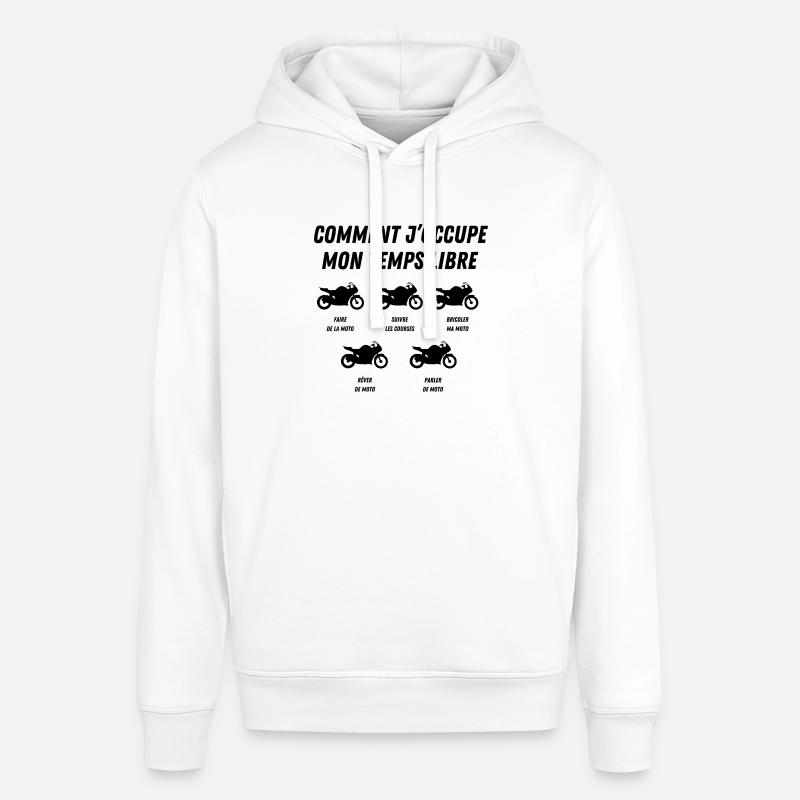 comment j'occupe mon temps libre - Sweat à capuche SOUNDER Stanley/Stella Unisexe - blanc