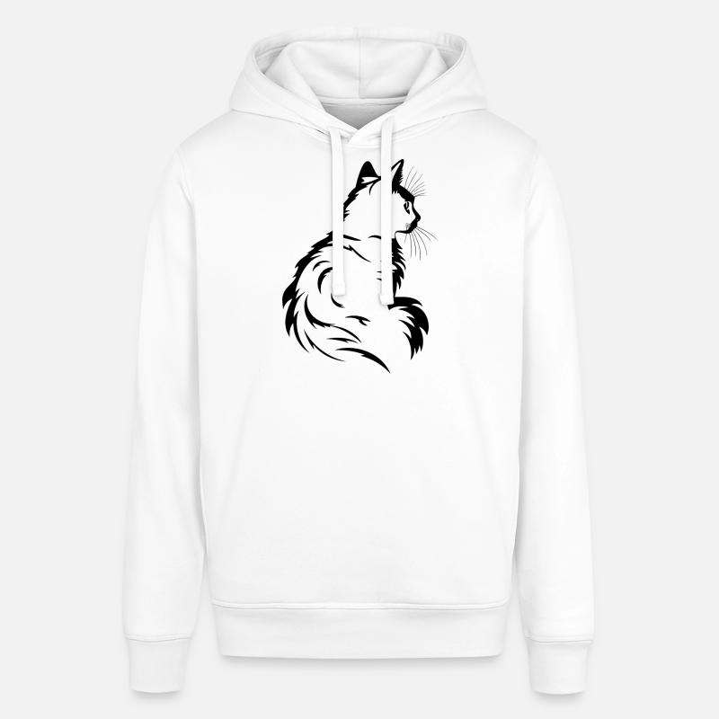 Chat, Motif De Chat - Sweat à capuche SOUNDER Stanley/Stella Unisexe - blanc
