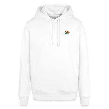 Sailing ship - Stanley/Stella Unisex Hoodie SOUNDER - Weiß - Vorne - Alina (178cm) & Michal (187cm)