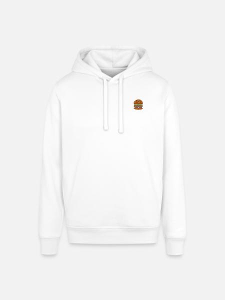 Burger embroidered - Stanley/Stella SOUNDER Unisex Hoodie - white