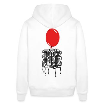 Balloonyrinth Balloon Thread Labyrinth - Stanley/Stella SOUNDER Unisex Hoodie - white - Back - Alina (178cm)